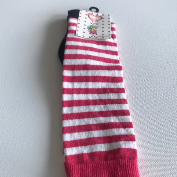 ( 3 for 20) NWT- Pink White Striped Socks - 4T - Picture 2 of 4